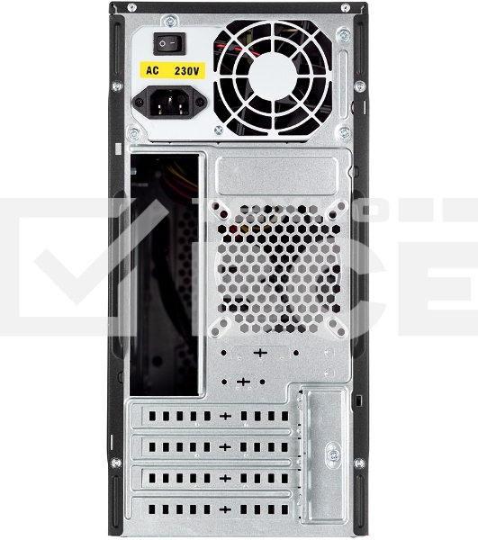 Компьютерный корпус Foxline FL-702, mATX, 1x5.25EXT, 1x3.5EXT, 2x3.5INT, 2xUSB3.0, HDA, w/o FAN, w/450W ATX PSU, w/1.2m EU pwr cord