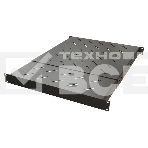 Полка стационарная Hyperline TSD3M-1U-650/1100-RAL9005 1U нагр.:150кг. 19