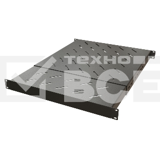 Полка стационарная Hyperline TSD3M-1U-650/1100-RAL9005 1U нагр.:150кг. 19