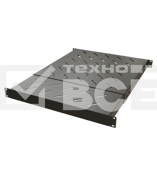 Полка стационарная Hyperline TSD3M-1U-650/1100-RAL9005 1U нагр.:150кг. 19