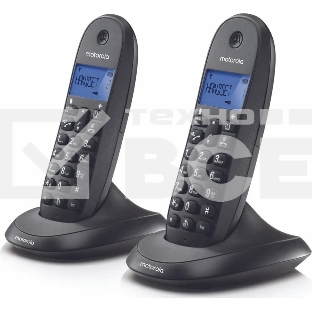 Радиотелефон Dect Motorola C1002CB+ черный (труб. в компл.:2шт)