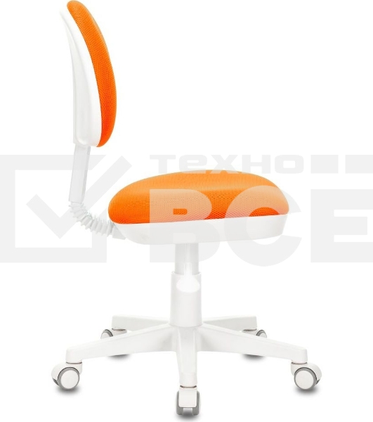 Кресло детское БЮРОКРАТ KD-3, на колесиках, ткань, оранжевый kd-3/wh/tw-96-1