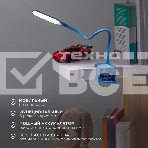 Светильник настольный Rexant Click 4Вт, LED, 4000К, диммируемый 3 ступени, заряжаемый, на прищепке, синий, фото3