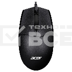 Мышь проводная Acer OMW126 черный, 1200 dpi, USB, кнопки - 3, фото3
