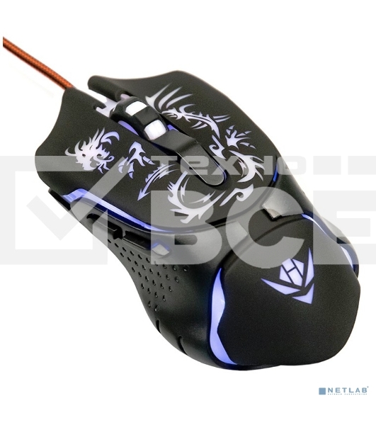 Мышь проводная Nakatomi MOG-25U черный, 2400 dpi, USB, кнопки - 6