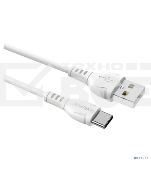 Сетевое зарядное устройство BOROFONE BX51/USB кабель Type-C/1m/3A/White