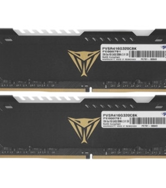 Оперативная память Patriot Viper Steel, DDR4, 16GB (1x16 GB), 3200 MHz, CL16, DIMM, радиатор, черный