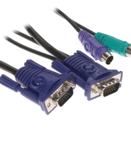 Кабель D-Link DKVM-CB/B1AКабель KVM длиной 1,8 м с разъемами VGA и PS/2