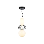 Подвесной светодиодный светильник Ambrella light LH11008 BK/FR черный/белый матовый 24W 3000K D220*570, фото8