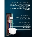 Комплект BAU 6 в 1: рамная инсталляция BAU NEO 45 для подвесного унитаза, унитаз подвесной безободковый вихревой со скрытым сливом Bau Stil Hurricane-5, сиденье дюропласт микролифт, клавиша смыва BAU Pulse, белая/вставка хром, фото 1