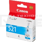 Картридж струйный CLI-521C (2934B004) голубой (535 стр.) для Canon Pixma iP3600, 4600, MP540 ,MP620, MP630, MP980, фото 1