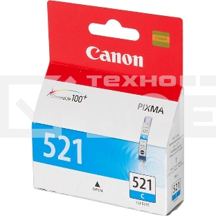 Картридж струйный CLI-521C (2934B004) голубой (535 стр.) для Canon Pixma iP3600, 4600, MP540 ,MP620, MP630, MP980