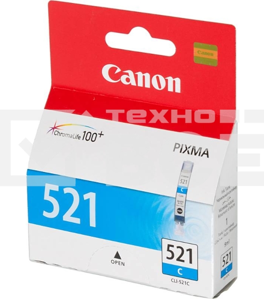 Картридж струйный CLI-521C (2934B004) голубой (535 стр.) для Canon Pixma iP3600, 4600, MP540 ,MP620, MP630, MP980