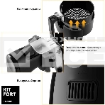 Аэрогриль Kitfort КТ-2202 черный, 1500 Вт, 3.2 л, механическое управление, 8 программ, фото8