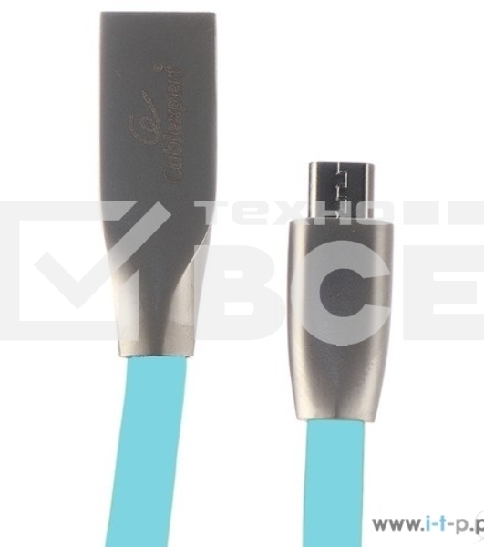 Кабель USB 2.0 Cablexpert CC-G-mUSB01Bl-1M, AM/microB, серия Gold, длина 1м, синий, блистер