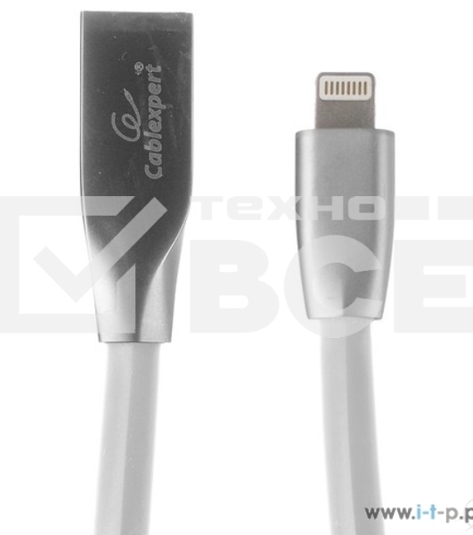 Кабель Cablexpert для Apple CC-G-APUSB01W-0.5M, AM/Lightning, серия Gold, длина 0.5м, белый, блистер