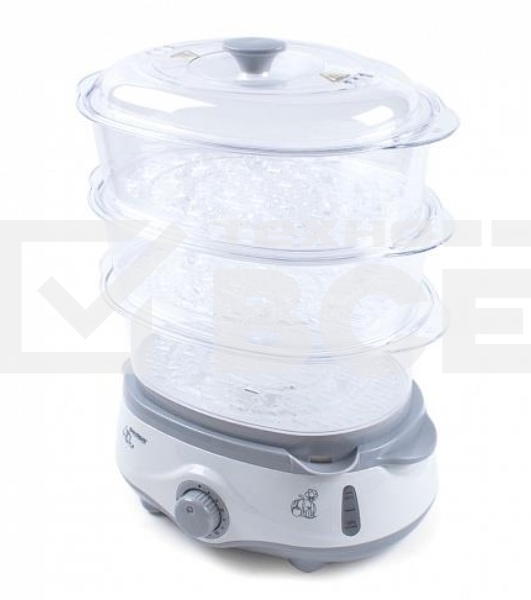 Пароварка электрическая Endever Vita-170, белый/серый, мощность 1000 Вт, объем 11 л