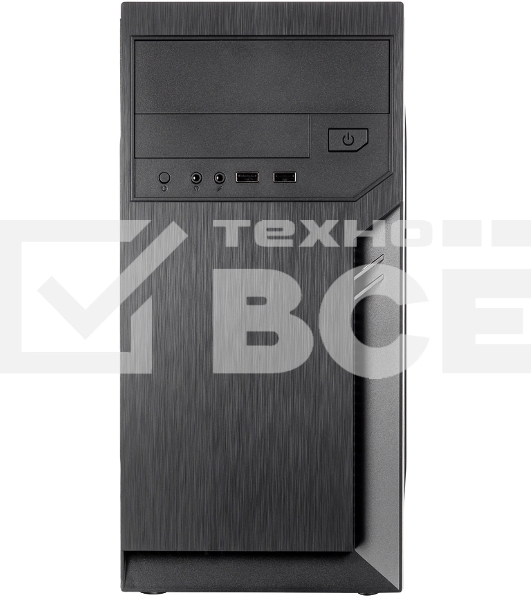 Компьютерный корпус Foxline FL-702, mATX, 1x5.25EXT, 1x3.5EXT, 2x3.5INT, 2xUSB3.0, HDA, w/o FAN, w/450W ATX PSU, w/1.2m EU pwr cord