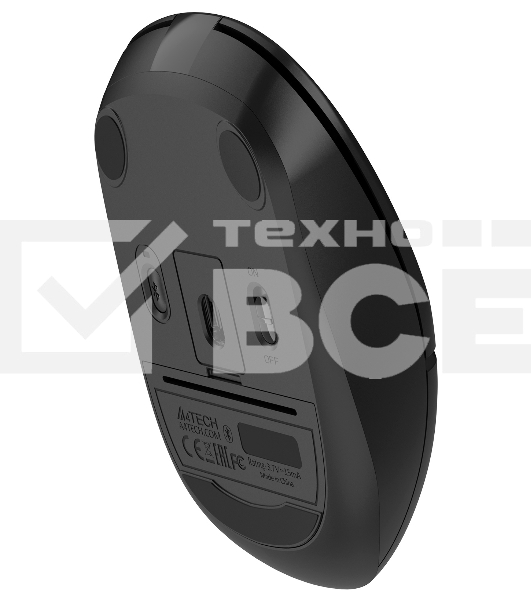 Мышь беспроводная A4Tech Fstyler FB12 черный, 1200 dpi, радиоканал, Bluetooth, USB, кнопки - 3