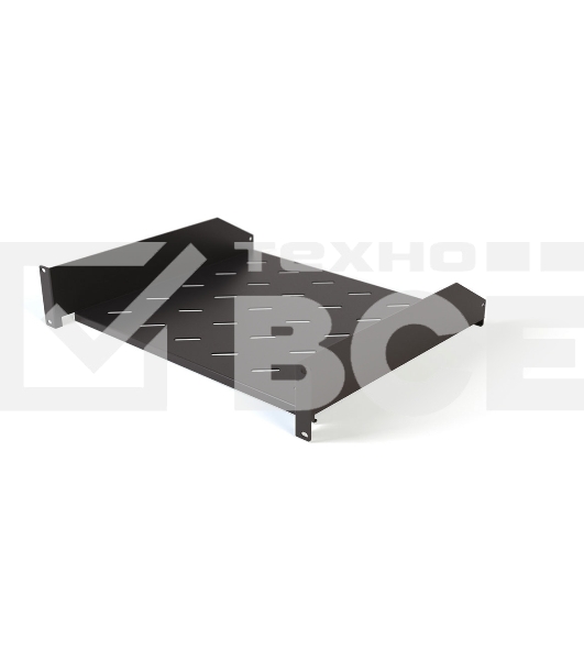 Полка Hyperline TAL3-2U-400-RAL9005 угловая с перфорацией 19