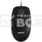 Мышь проводная Logitech B100 черный, 1000 dpi, USB, кнопки - 3, фото19