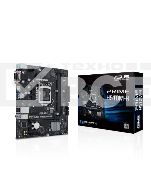 Материнская плата ASUS PRIME H510M-R R2.0-SI, LGA 1200, Intel H470, 2xDDR4, 4xSATA, 1xPCIe 4.0 x16, 1xPCIe x1, 1xHDMI, 1xVGA, 2xUSB-A 3.2 Gen 1, 2xUSB-A 2.0, 1x 1Gb LAN, 3x3.5 мм, 7.1, mATX