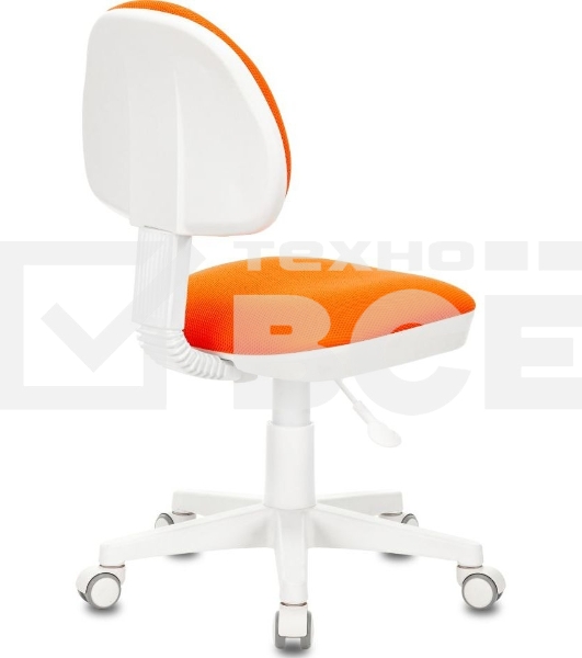 Кресло детское БЮРОКРАТ KD-3, на колесиках, ткань, оранжевый kd-3/wh/tw-96-1