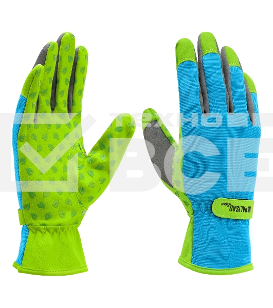 Перчатки садовые на липучке, силиконовое нанесение, размер 7, Luxe Palisad