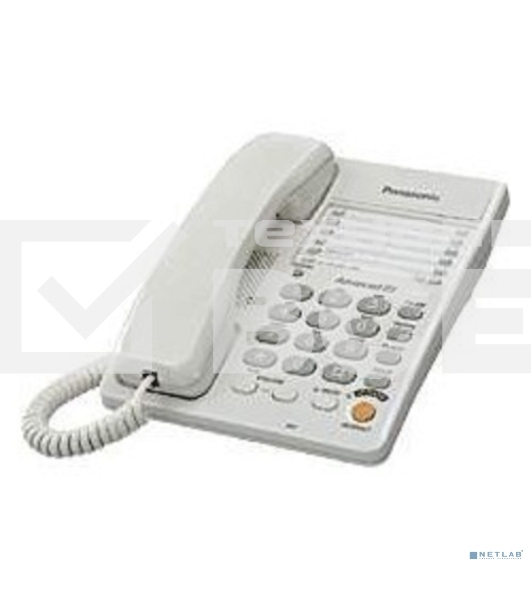 Телефон проводной Panasonic KX-TS2363RUW белый однокноп.набор 20 ном., спикерфон, автодозвон