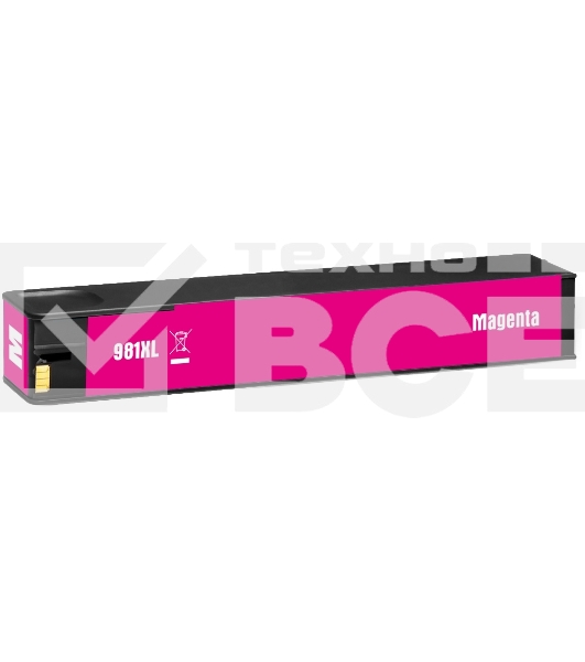 Картридж струйный Cactus CS-L0R10A (981X) пурпурный пигментный (150 мл) для HP PageWide 556dn Enterprise/586dn