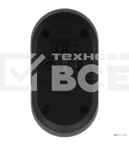 Мышь беспроводная Xiaomi Wireless Mouse Lite 2 черный, 1000 dpi, радиоканал, USB, кнопки - 3