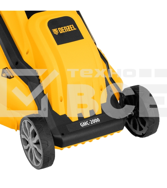 Газонокосилка электрическая GMC-2000, шир. 44см, 2000 Вт, 6 уров., травосб. 45 л Denzel