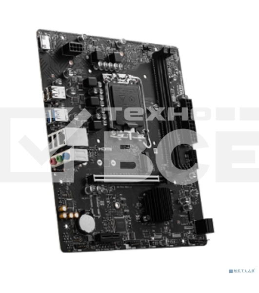 Материнская плата MSI PRO H610M-S DDR4, LGA 1700, Intel H610, 2xDDR4, 2xSATA, 1xM.2, 1xPCIe 4.0 x16, 1xPCIe 3.0 x1, 1xHDMI, 1x1Gb LAN, 4xUSB 2.0, 2xUSB 3.2 Gen 1, 3x3.5 мм, 7.1, Micro-ATX