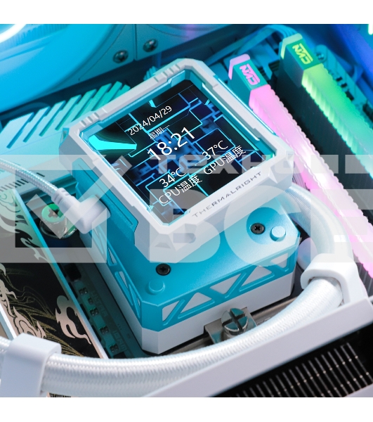 Водяное охлаждение для процессора Thermalright Frozen Warframe Pro 360 White ARGB (360mm, White, ARGB/ Fans: 3x120mm, 70.84CFM, 29.8dBA, 2000RPM/ Pump height 60mm, 23dBA, 3000RPM, Rad thickness 27mm/ S: 1200, 1700, 1851, 2011, 2066, 115X, AM4, AM5)