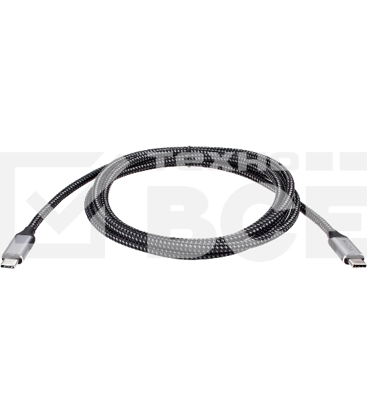 Кабель VCOM USB3.2 Gen2X2, CM->CM, 20Gbs, 100WT, 4KX60Hz, All shell, 1.8m