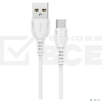 Сетевое зарядное устройство BOROFONE BX51/USB кабель Type-C/1m/3A/White, фото 1