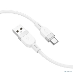 Дата-кабель USB 3.0A 60W для Type-C Type-C Hoco X109 силикон 1м (White), фото 1