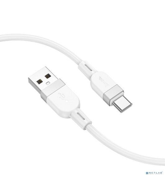 Дата-кабель USB 3.0A 60W для Type-C Type-C Hoco X109 силикон 1м (White)