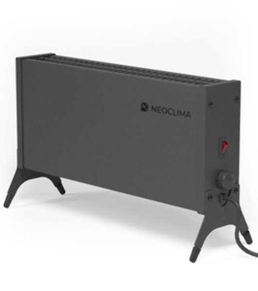 Конвектор электрический Neoclima Nano 1500B черный, 1500 Вт, 20 м2, термостат