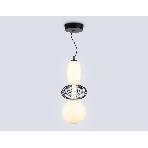 Подвесной светодиодный светильник Ambrella light LH11008 BK/FR черный/белый матовый 24W 3000K D220*570, фото7