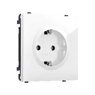 MS106010 Комплект механизма электрической розетки SIGMA Белый глянец 50Hz 2P+E с/з 16A-250V QUANT PRO (SP1060, PR141)