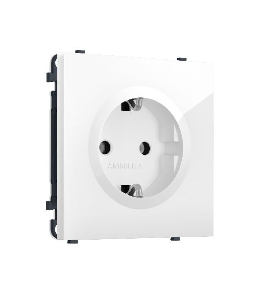 MS106010 Комплект механизма электрической розетки SIGMA Белый глянец 50Hz 2P+E с/з 16A-250V QUANT PRO (SP1060, PR141)
