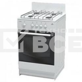 Плита газовая Darina S 4 GM 441 101 W Газовая плита, 4 конф., объем духовки - 50 литров, газ-контроль горелки духовки, щиток
