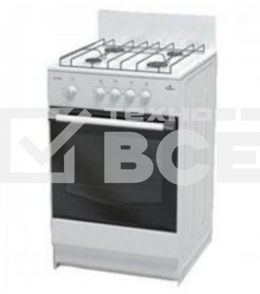 Плита газовая Darina S 4 GM 441 101 W Газовая плита, 4 конф., объем духовки - 50 литров, газ-контроль горелки духовки, щиток