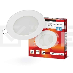 Светильник светодиодный RLP-VC 6Вт 230В 4000К 420лм 95мм IP40 панель круглая бел. IN HOME 4690612023342