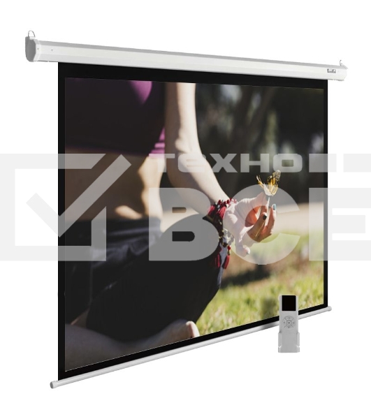 Экран Cactus 197x200см MotoExpert CS-PSME-200x200-WT 1:1 настенно-потолочный рулонный белый (моторизованный привод)