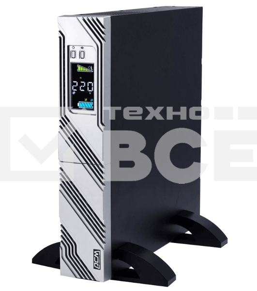 Источник бесперебойного питания Powercom Smart King RT SRT-2000A LCD 1800Вт 2000ВА черный
