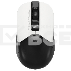 Мышь беспроводная A4Tech Fstyler FB12 белый/черный, 1200 dpi, радиоканал, Bluetooth, USB, кнопки - 3, фото 1