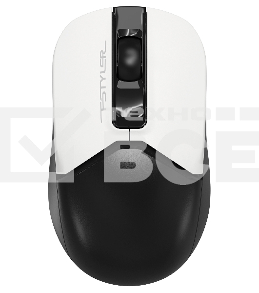 Мышь беспроводная A4Tech Fstyler FB12 белый/черный, 1200 dpi, радиоканал, Bluetooth, USB, кнопки - 3