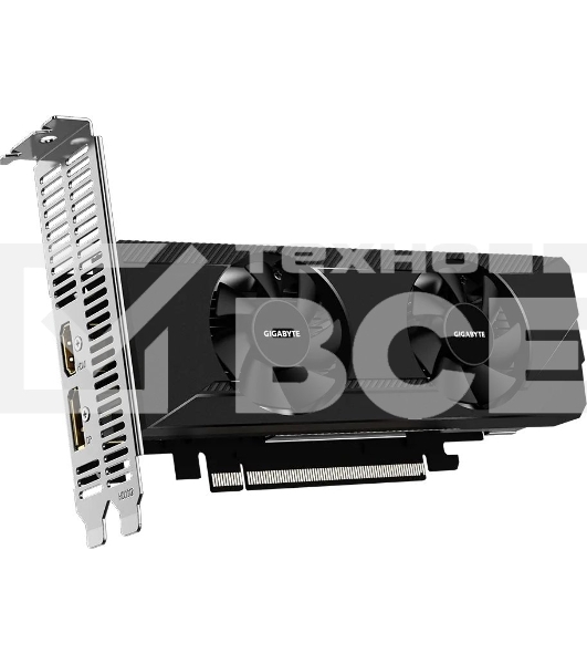 Видеокарта Gigabyte PCI-E 4.0 GV-R64D6-4GL AMD Radeon RX 6400 4096Mb 64 GDDR6 2039/16000 HDMIx1 DPx1 HDCP Ret low profile